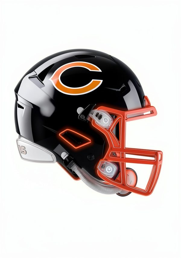 Chicago Bears Neon Helmet Wall Poster Officially Licensed-2