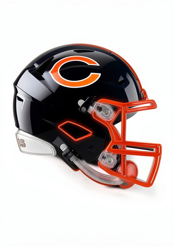 Chicago Bears Neon Helmet Wall Poster Officially Licensed-0