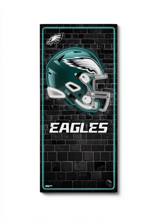 NFL Philadelphia Eagles Neon Helmet Wall Poster-4