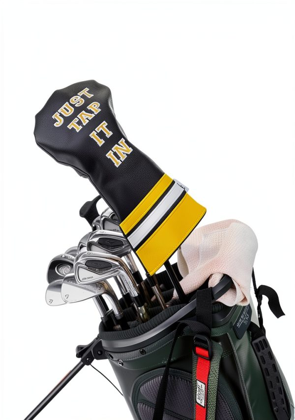 wolph Golf Head Cover Black Faux Leather-6