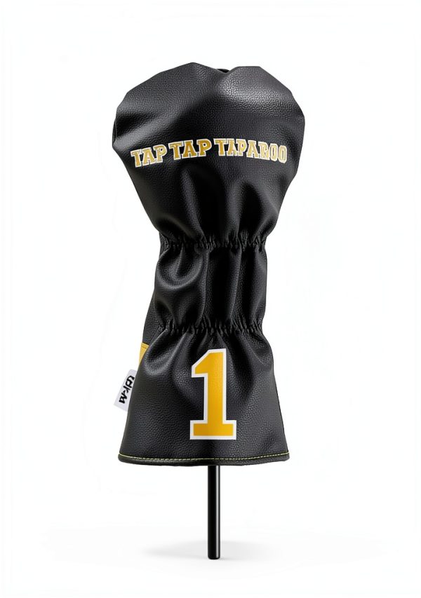 wolph Golf Head Cover Black Faux Leather-5