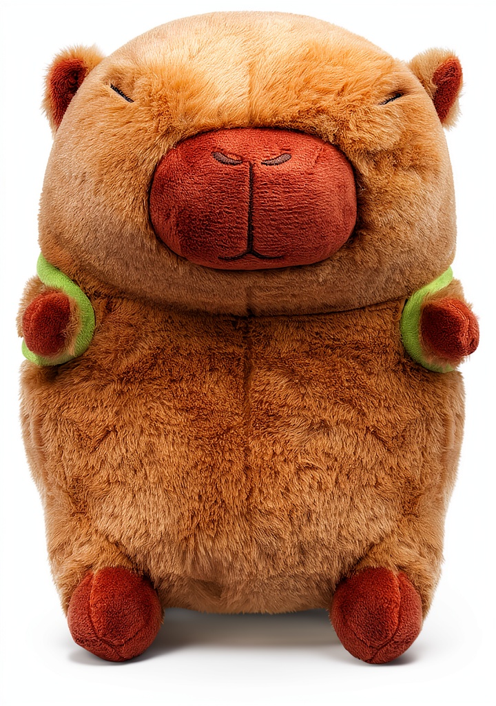 Installing Double Bread Golf Club Cover Plush Capybara Design on a wooden desk