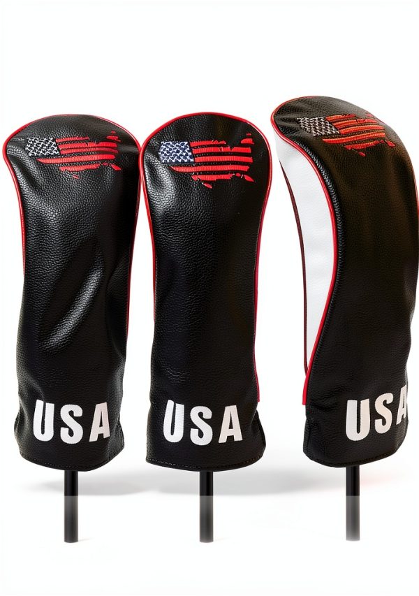 Skydream Golf Leather Driver Head Covers Navy-5