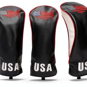 Skydream Golf Leather Driver Head Covers Navy-0