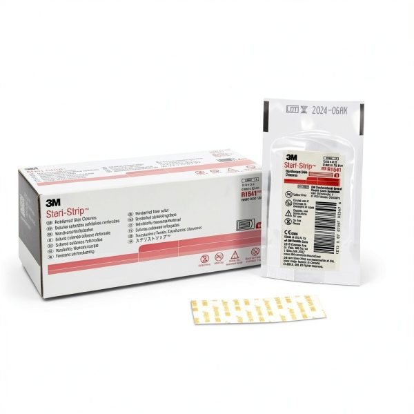 3M R1541 1/4'' x 3'' Steri-Strip Reinforced Skin Closure (50 Per Box)-0