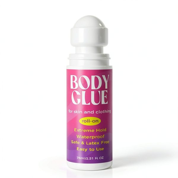 Body Glue for Clothes & Skin 2.54 Oz, Body Adhesive Roll on, Strong Fashion Glue, Sweat Resistant, Water Wash Off for Dancers, Socks, Leotards, Bras, Wigs, Costumes-4
