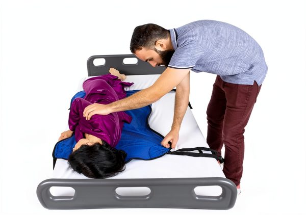 Vive Patient Lift Sling - Full Body Mesh Sling for Showering & Home Use - Transfer Sling for Elderly & Disabled - Patient Transfer Blanket & Lift Pad Assist Device for Bed Positioning & Lifting-5