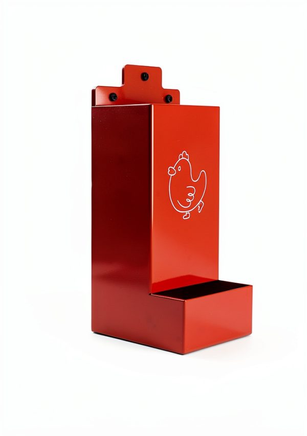 Automatic Chicken Grit Feeder,2 Pack Metal Hanging Chicken and Poultry Feeder,No-Waste Design,Easy to Install and Clean,Ideal for 5-6 Chickens-1