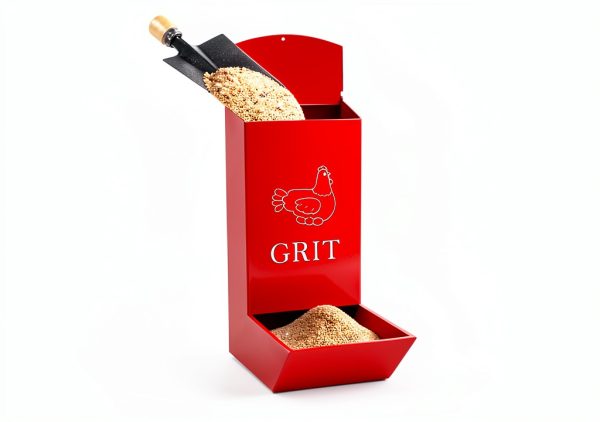 2Pack Chicken Grit Feeder, Metal Oyster Shell Feeder with Lid, Hanging-4