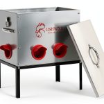 Automatic Chicken Feeder 40lb 6 Port Metal Feeder for Poultry-0